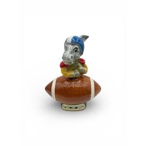 Vintage 1972 Jim Beam Decanter Democratic Donkey Football Jersey Blue Gray